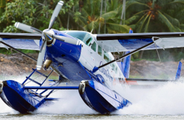 Cinnamon Air seaplane on Koggala Lake