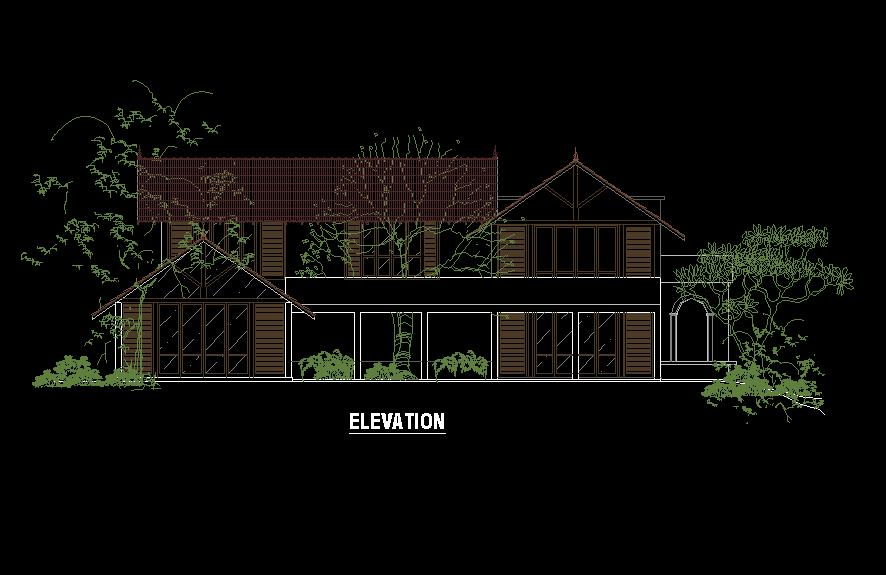 Plot 15 elevation drawing by Sunela Jayawardena